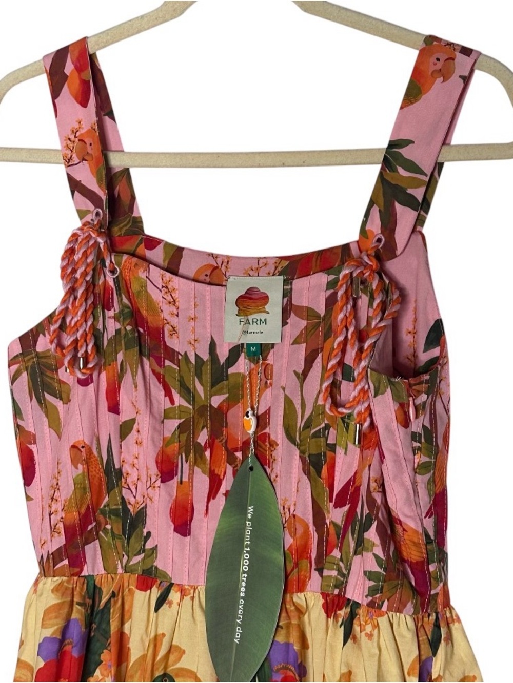 The FARM RIO Mixed Warm Prints Organic Cotton Maxi Dress M - Picture 7 of 10